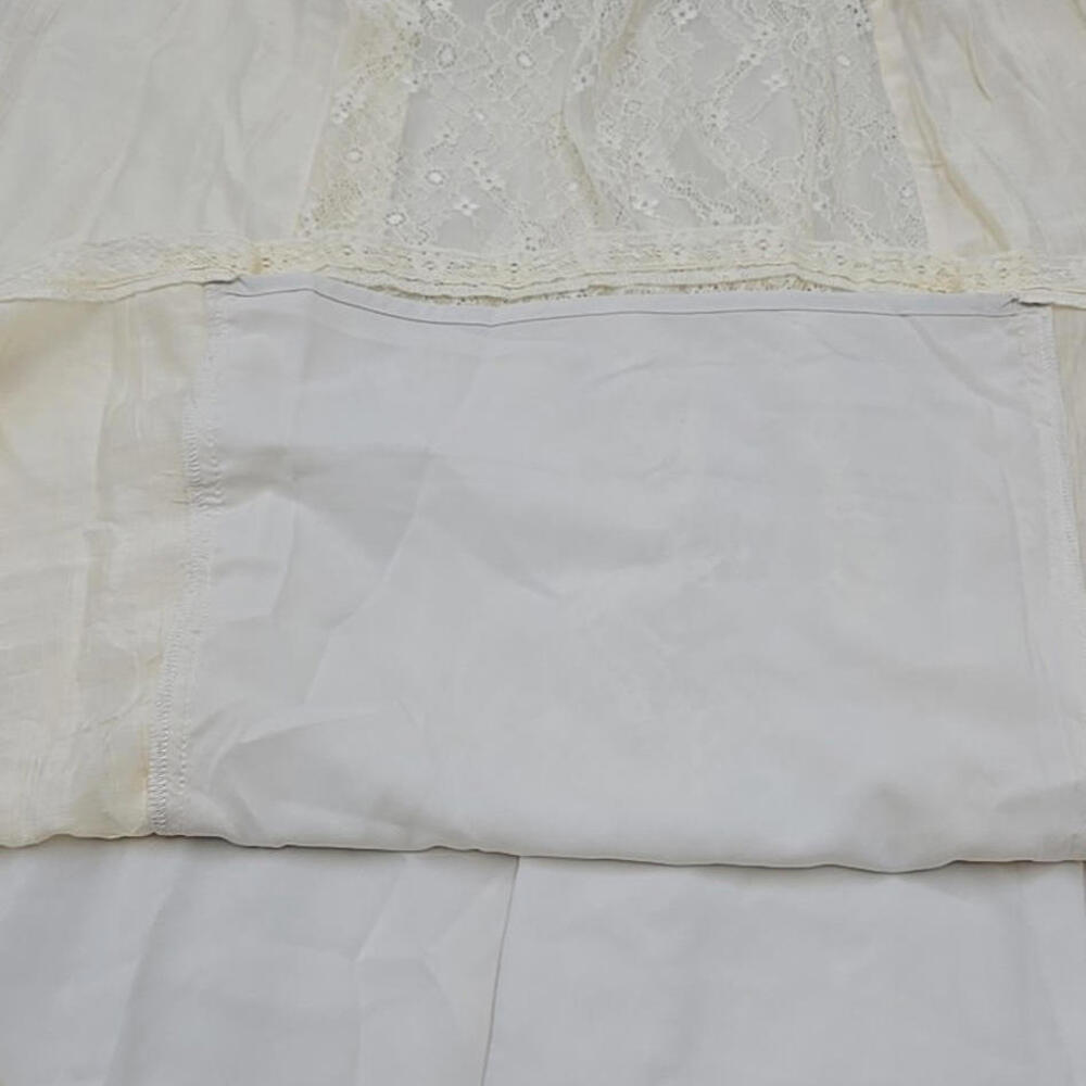 Simple Retro Lace Patchwork Cottage Core Yellow M Coquette Lace Dress‎ - Picture 9 of 15